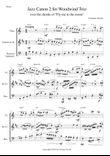Jazz Canon 2 for Woodwind Trio