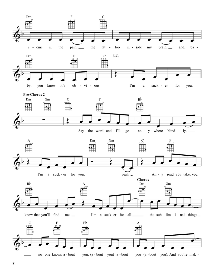 Sucker Sucker Ukulele scores gallery preview page 2