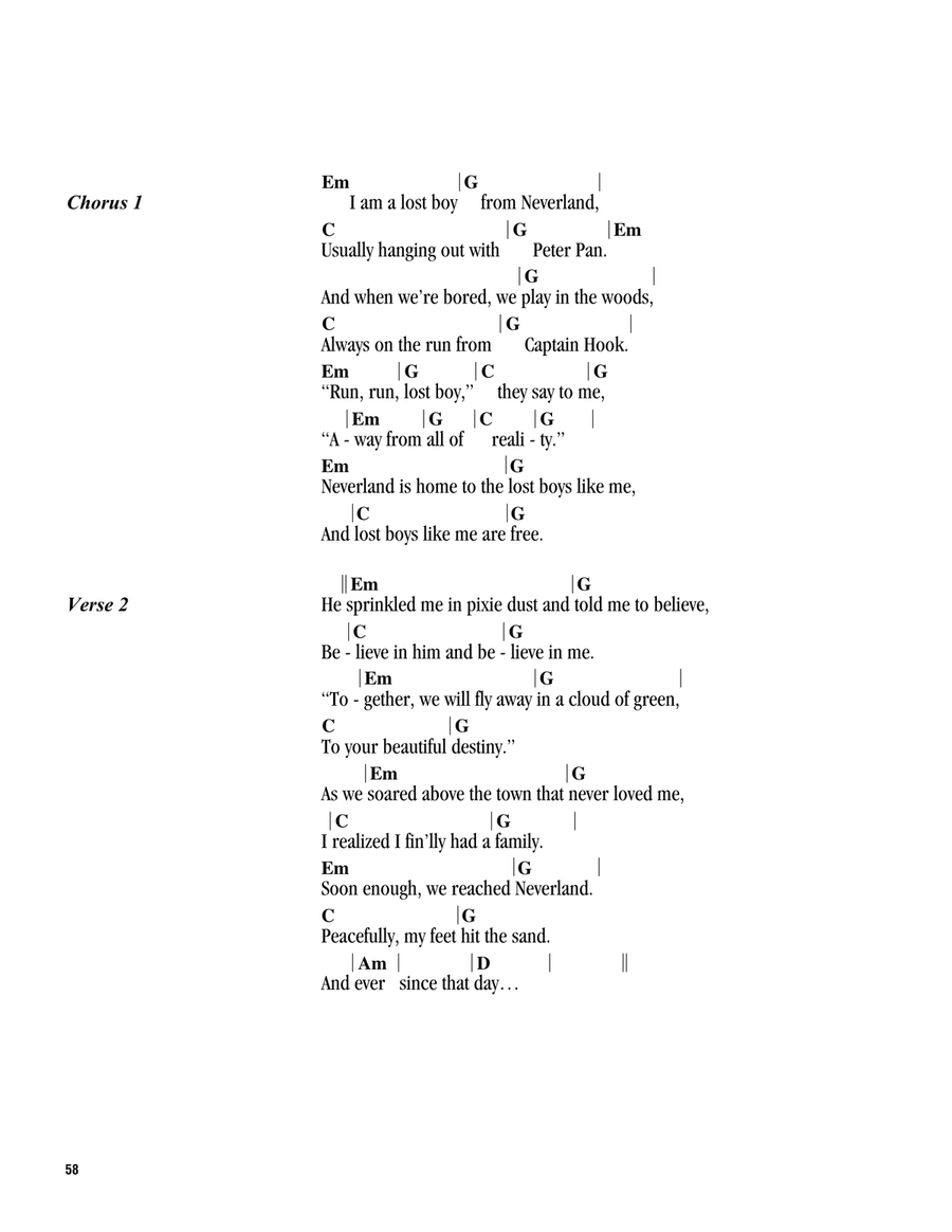 Lost Boy Lost Boy Ukulele scores gallery preview page 2