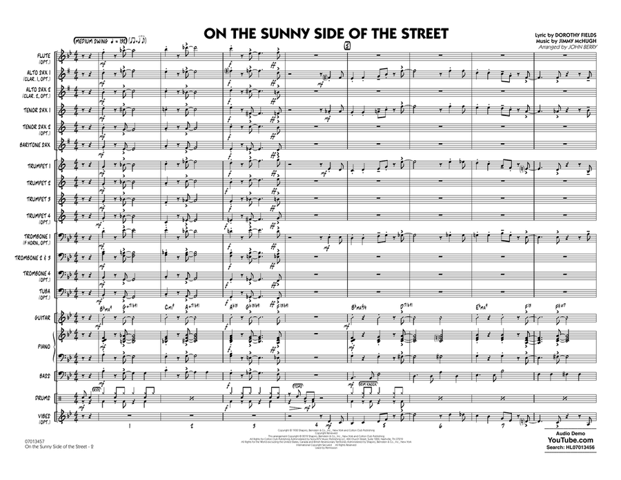 On the Sunny Side of the Street (arr. John Berry) - Conductor Score (Full Score) Jazz Ensemble scores gallery preview page 2