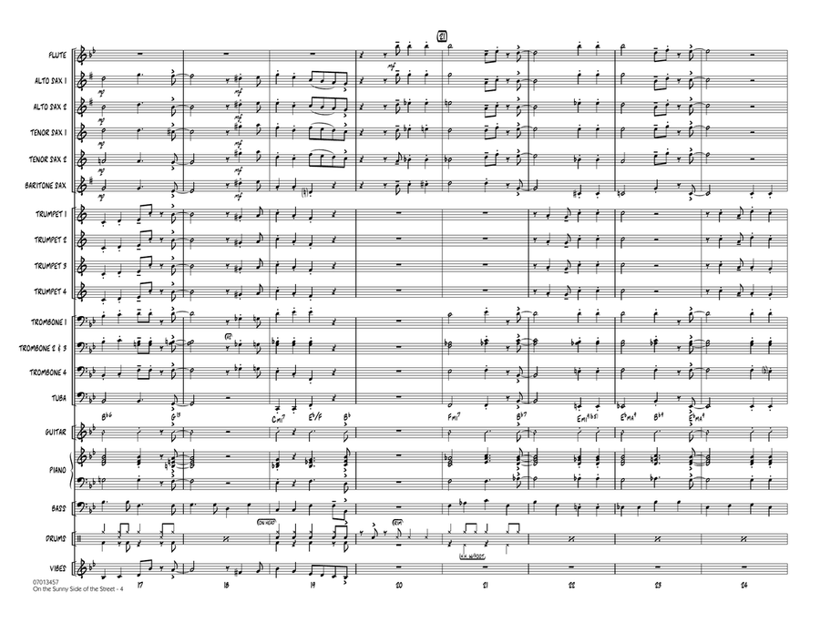 On the Sunny Side of the Street (arr. John Berry) - Conductor Score (Full Score) Jazz Ensemble scores gallery preview page 4
