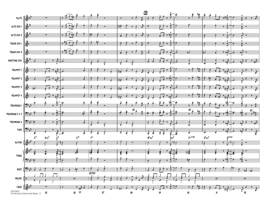On the Sunny Side of the Street (arr. John Berry) - Conductor Score (Full Score) Jazz Ensemble scores gallery preview page 5