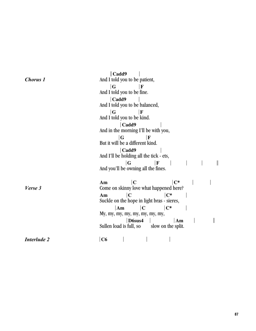 Skinny Love Skinny Love Ukulele scores gallery preview page 2