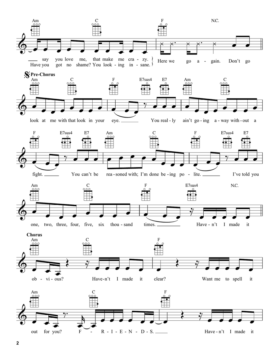 FRIENDS Ukulele - Digital Sheet Music page 2