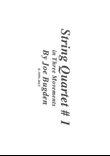 String Quartet # 1