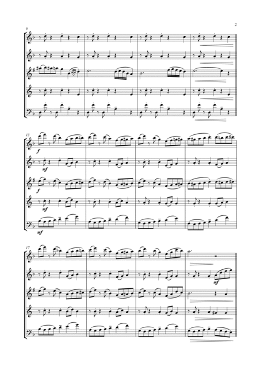 Take Five Woodwind Quintet scores gallery preview page 3