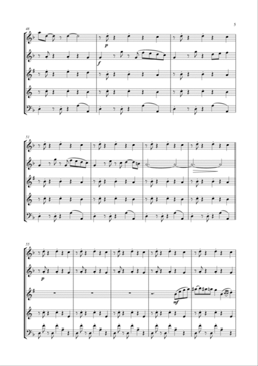 Take Five Woodwind Quintet scores gallery preview page 6