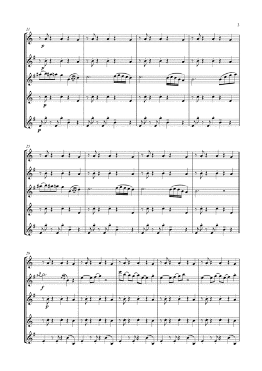 Take Five Saxophone Quintet scores gallery preview page 4