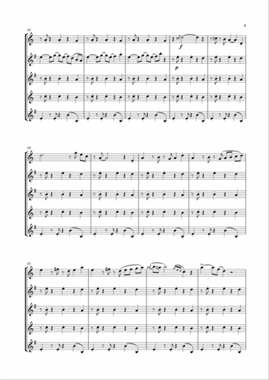 Take Five Saxophone Quintet scores gallery preview page 5