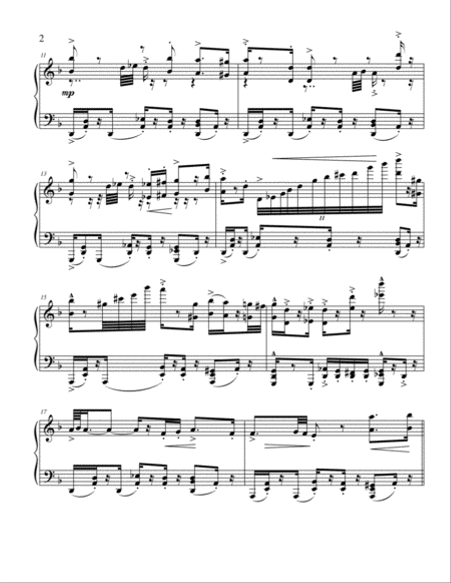 Tempest - Tango Waltz for Solo Piano Piano Solo scores gallery preview page 2