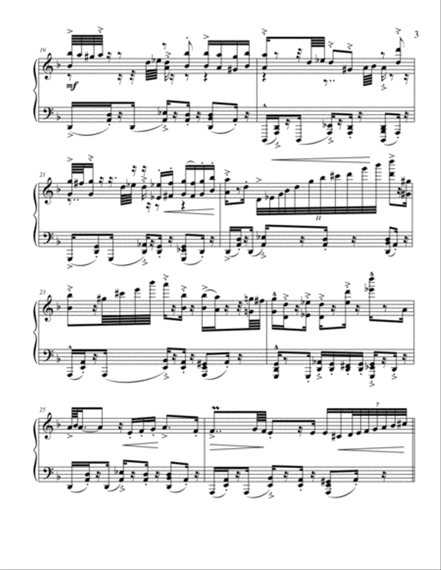 Tempest - Tango Waltz for Solo Piano Piano Solo scores gallery preview page 3
