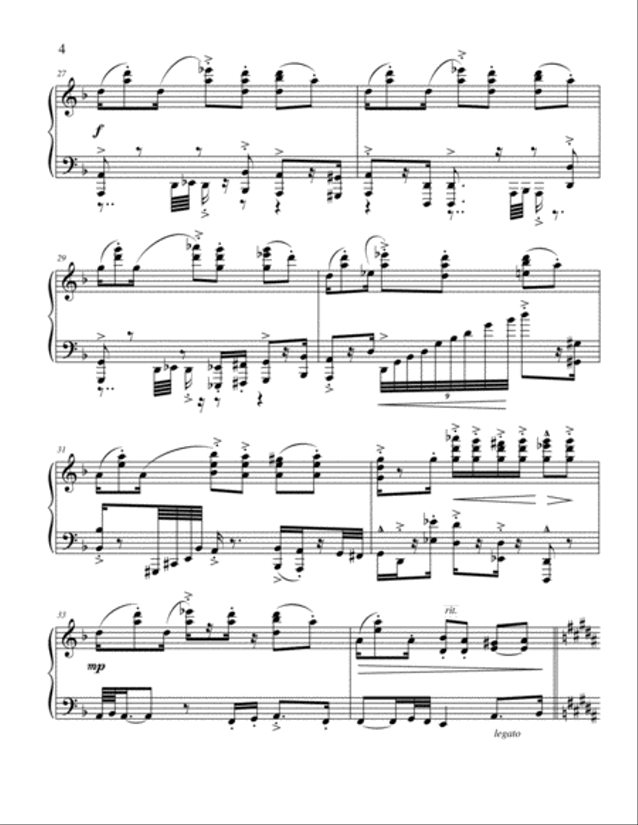 Tempest - Tango Waltz for Solo Piano Piano Solo scores gallery preview page 4