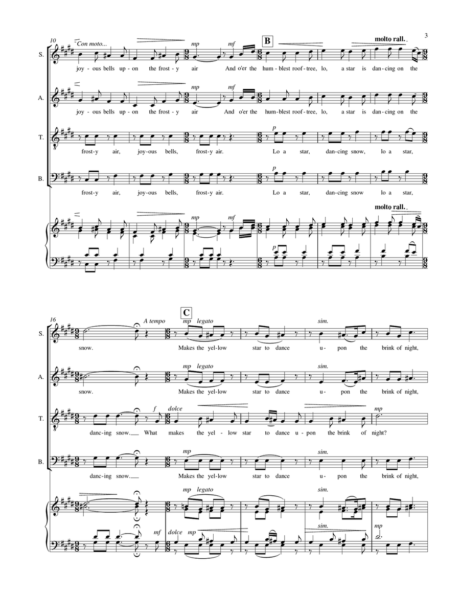CHRISTMAS SONG CHRISTMAS SONG 4-Part scores gallery preview page 3