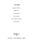 Italian concerto, BWV 971 (arrangement for alto recorder and string orchestra)