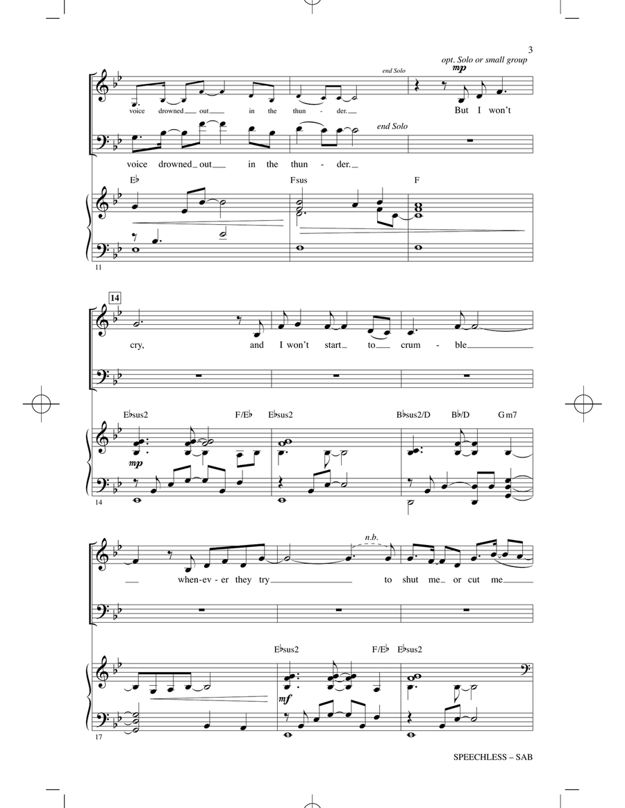 Speechless (from Disney's Aladdin) (arr. Jacob Narverud) 3-Part scores gallery preview page 2