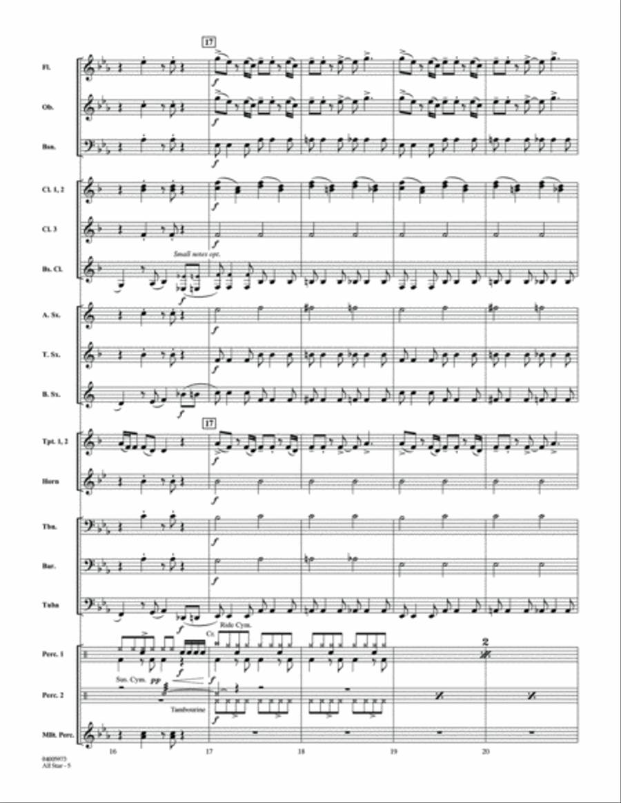 All Star (arr. Matt Conaway) - Conductor Score (Full Score) Concert Band scores gallery preview page 5