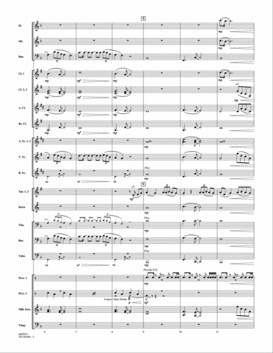The Middle (arr. Paul Murtha) - Conductor Score (Full Score) Concert Band scores gallery preview page 3