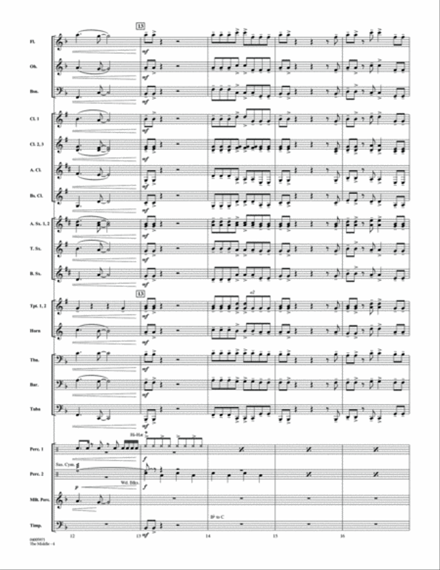 The Middle (arr. Paul Murtha) - Conductor Score (Full Score) Concert Band scores gallery preview page 4