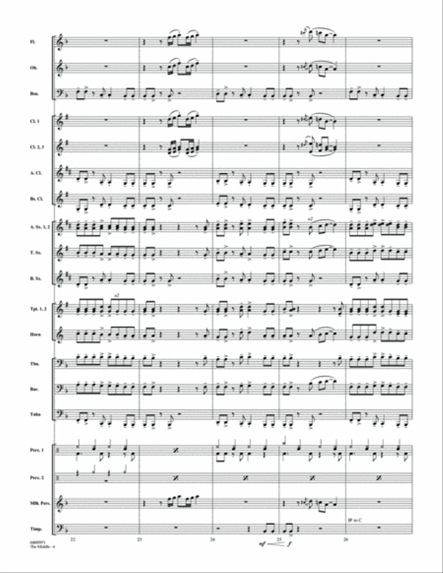 The Middle (arr. Paul Murtha) - Conductor Score (Full Score) Concert Band scores gallery preview page 6