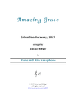 Amazing Grace for Flute and Alto Saxophone