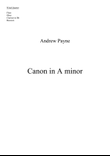 Canon in A minor
