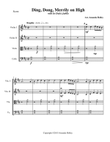 Ding, Dong, Merrily On High for string quartet or string orchestra