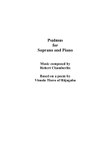 Psalmus for soprano and piano