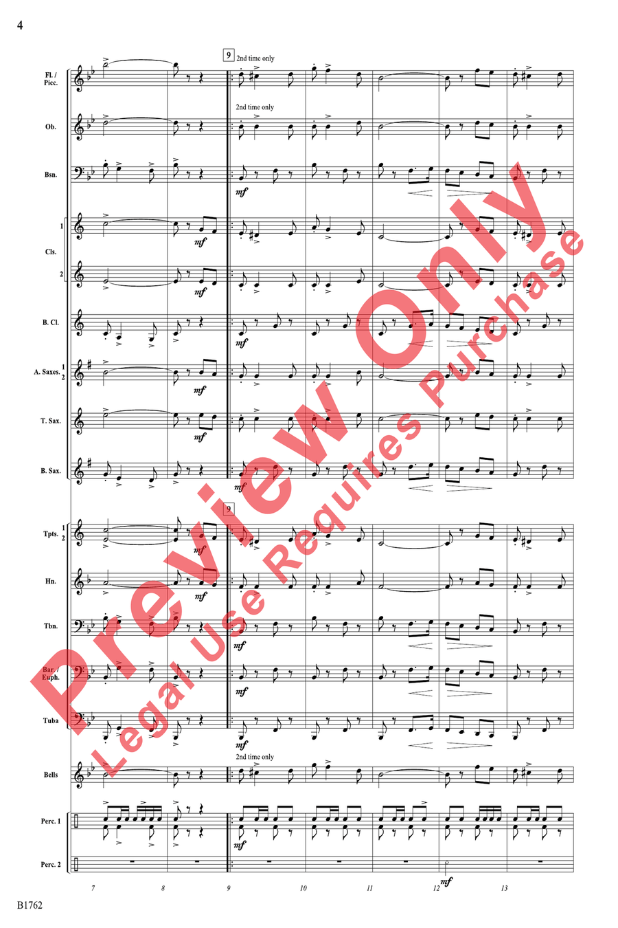 The Golden Thirteen The Golden Thirteen Concert Band scores gallery preview page 4