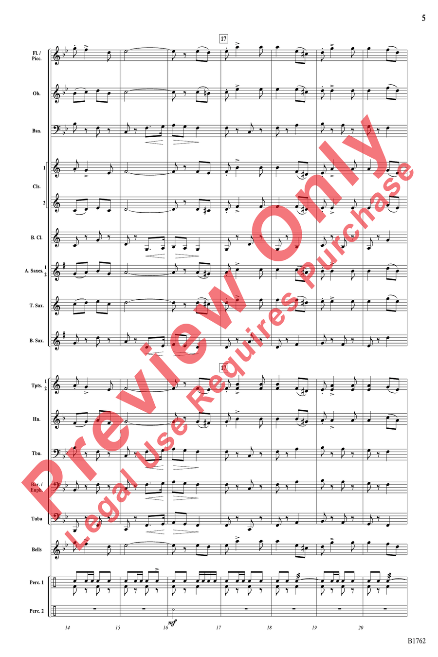 The Golden Thirteen The Golden Thirteen Concert Band scores gallery preview page 5