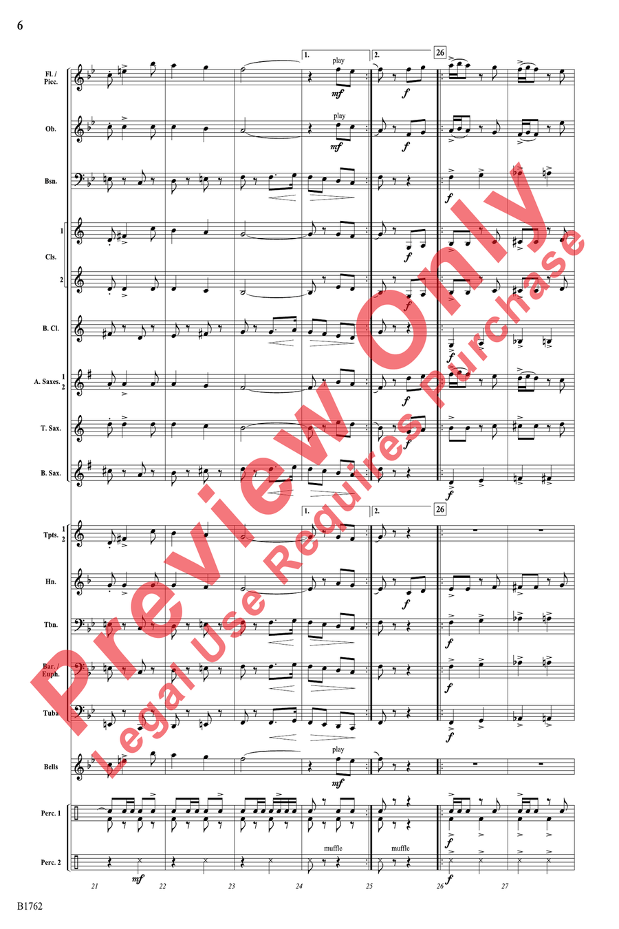 The Golden Thirteen The Golden Thirteen Concert Band scores gallery preview page 6