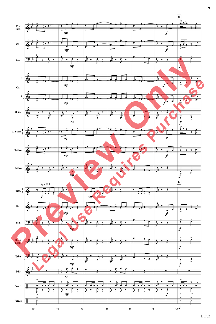 The Golden Thirteen The Golden Thirteen Concert Band scores gallery preview page 7
