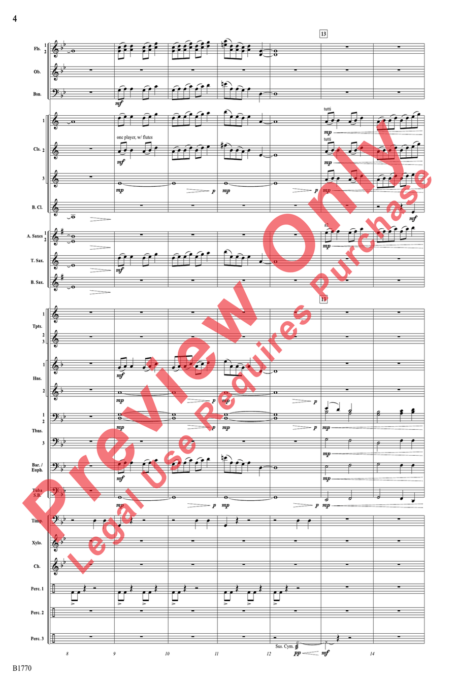 Forgotten Tales of the West Concert Band scores gallery preview page 4