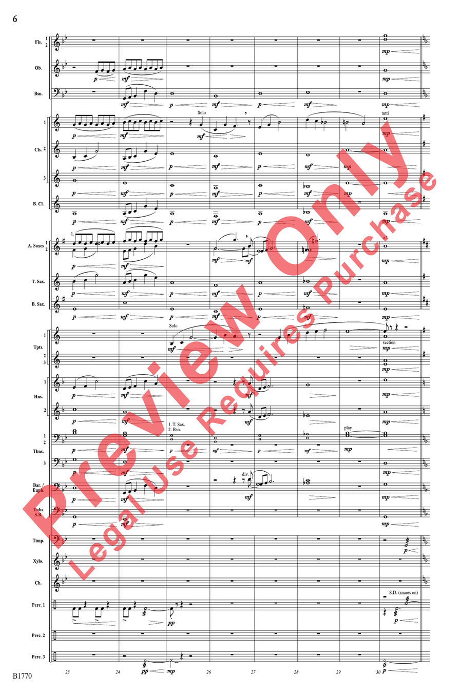 Forgotten Tales of the West Concert Band scores gallery preview page 6