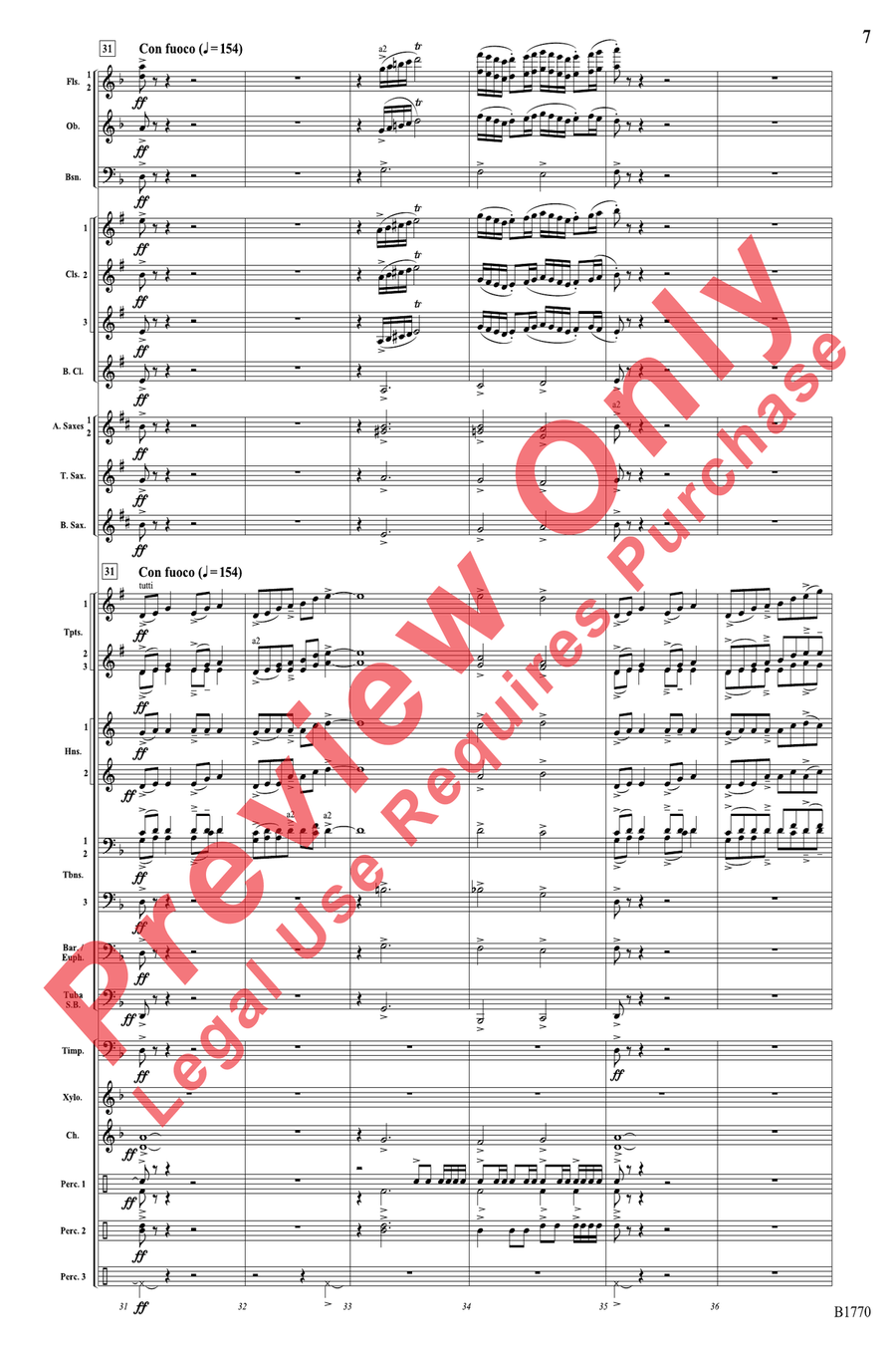 Forgotten Tales of the West Concert Band scores gallery preview page 7