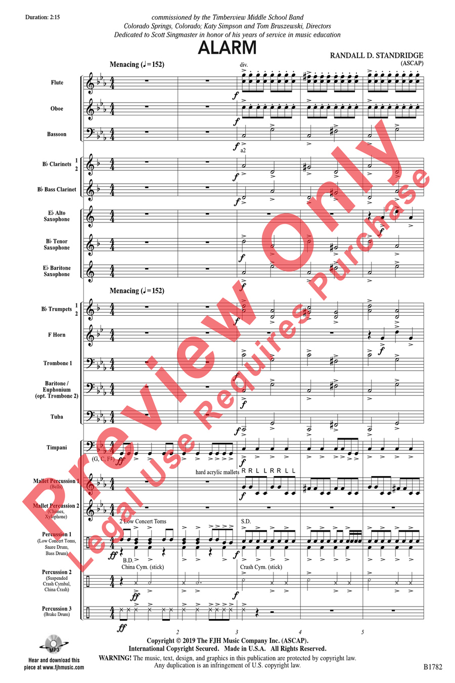 Alarm Concert Band scores gallery preview page 3