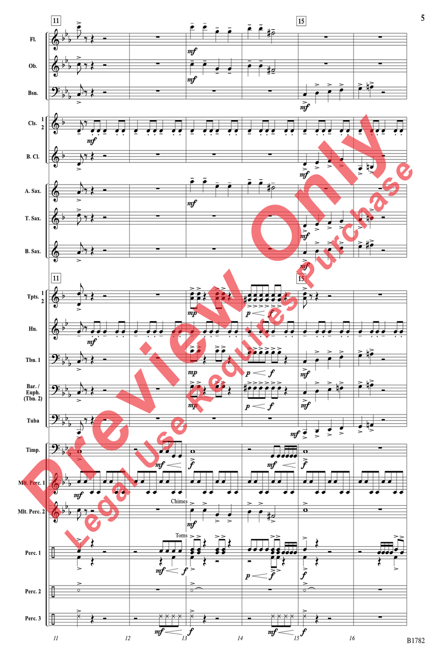 Alarm Concert Band scores gallery preview page 5
