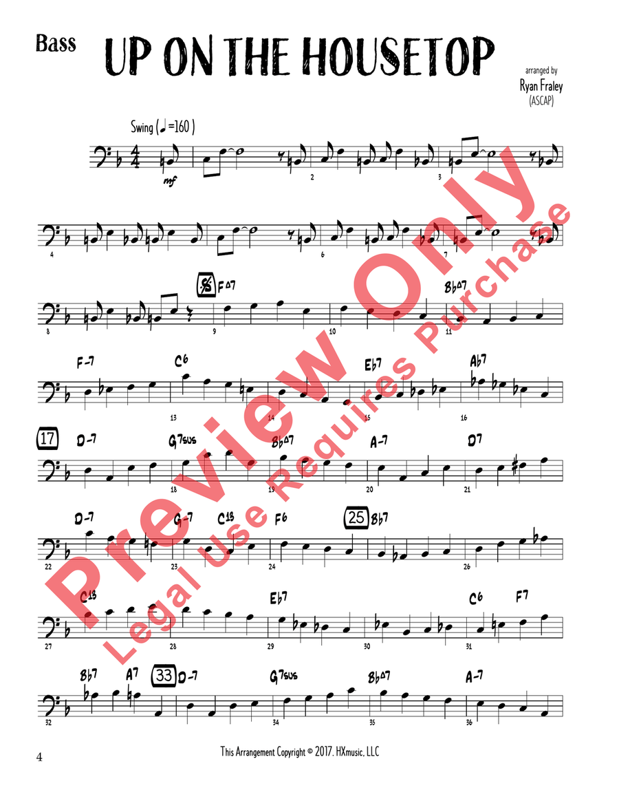 Charting the Course Christmas Collection, Bass Book Concert Band scores gallery preview page 4