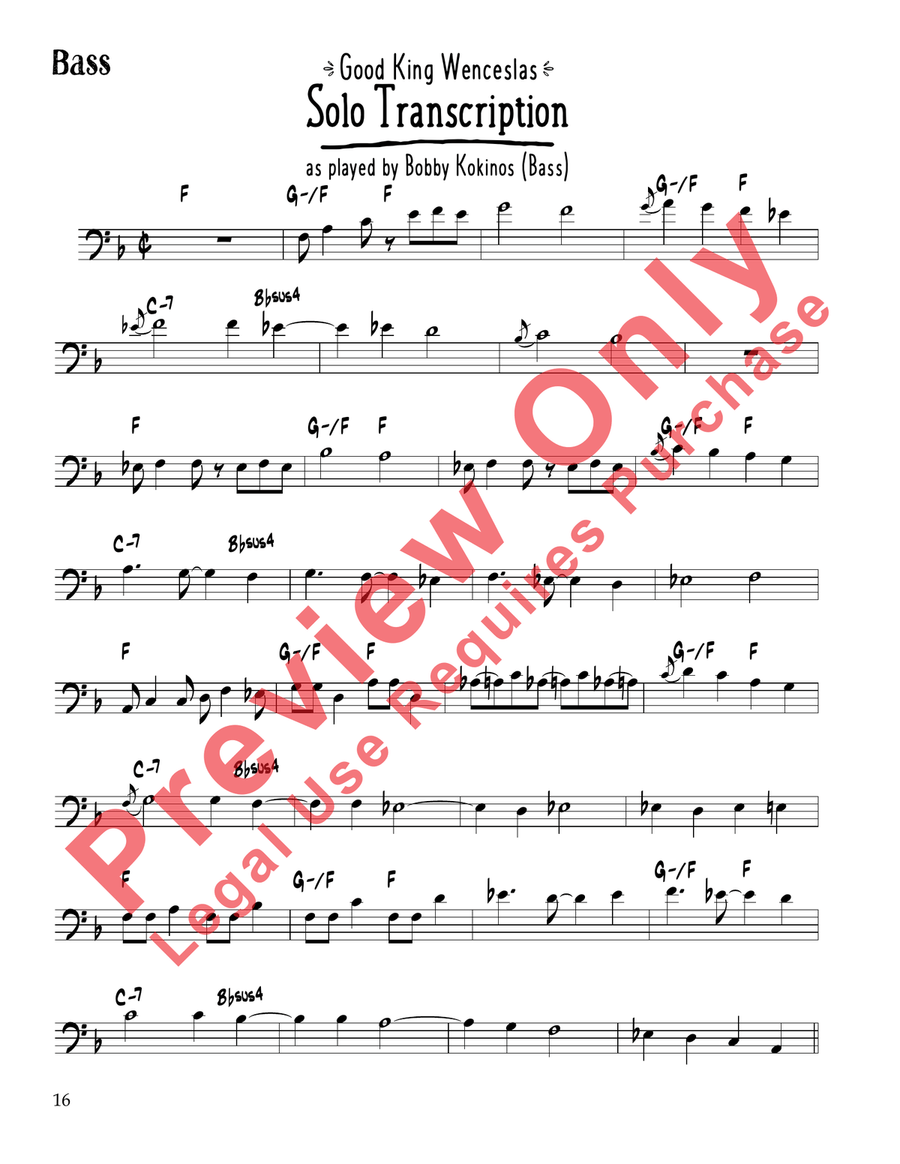 Charting the Course Christmas Collection, Bass Book Concert Band scores gallery preview page 6