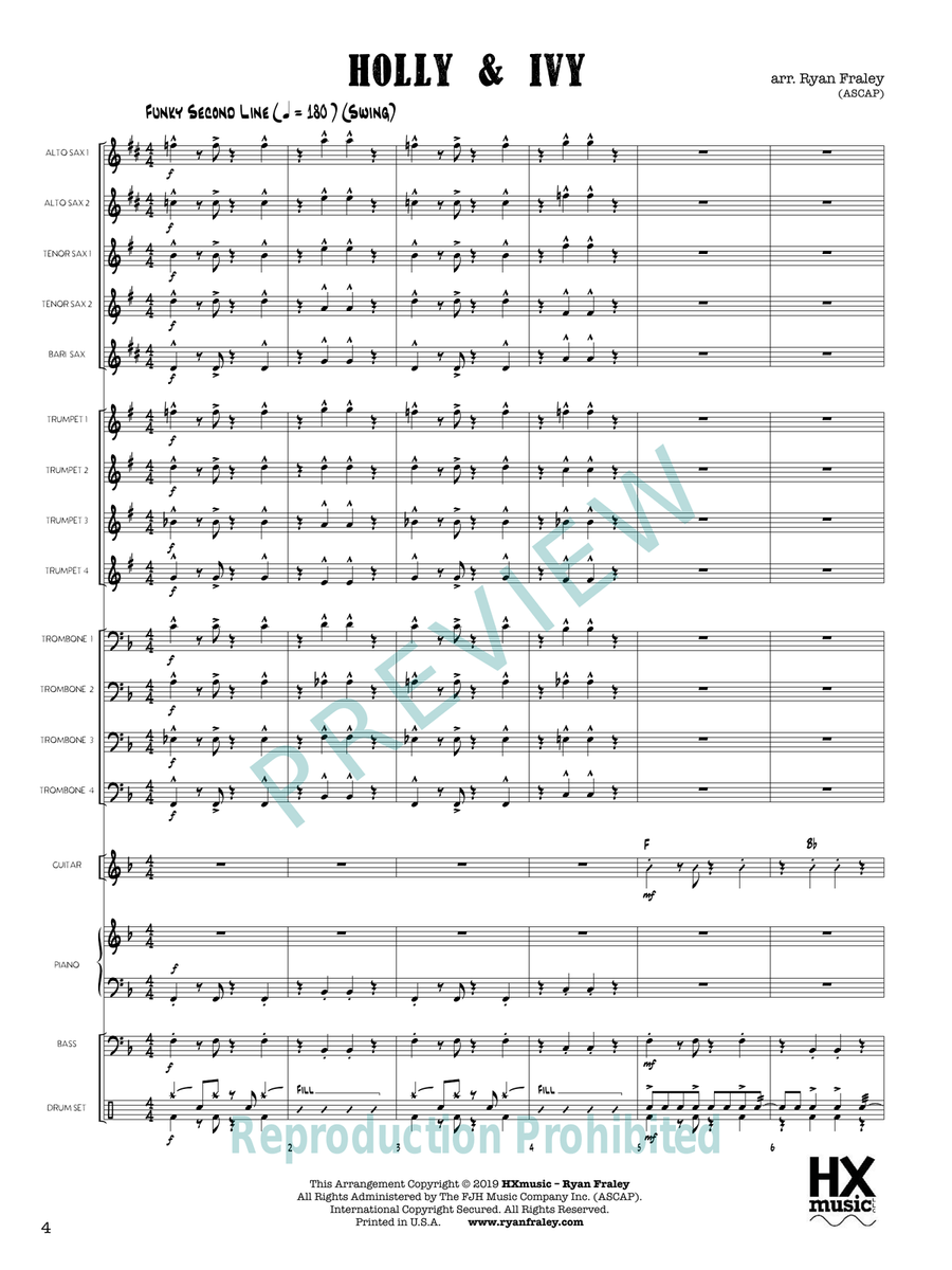 Holly & Ivy Holly & Ivy Jazz Ensemble scores gallery preview page 5