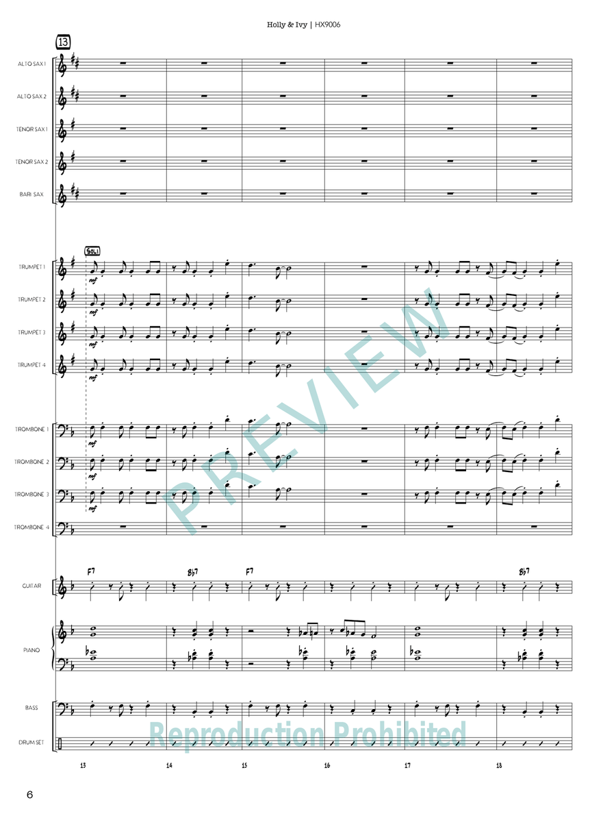 Holly & Ivy Holly & Ivy Jazz Ensemble scores gallery preview page 7
