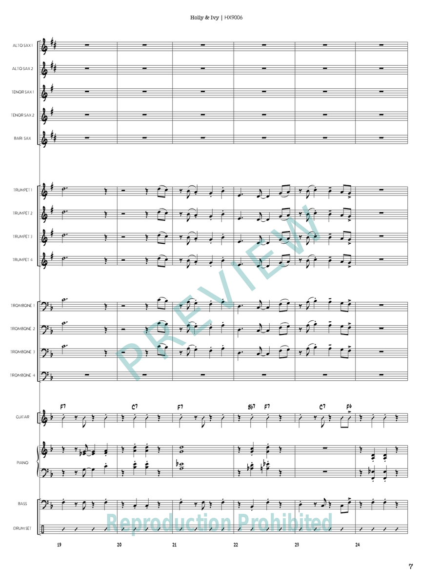 Holly & Ivy Holly & Ivy Jazz Ensemble scores gallery preview page 8