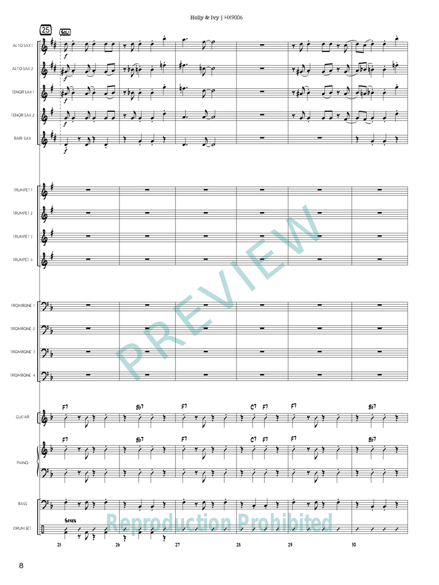 Holly & Ivy Holly & Ivy Jazz Ensemble scores gallery preview page 9