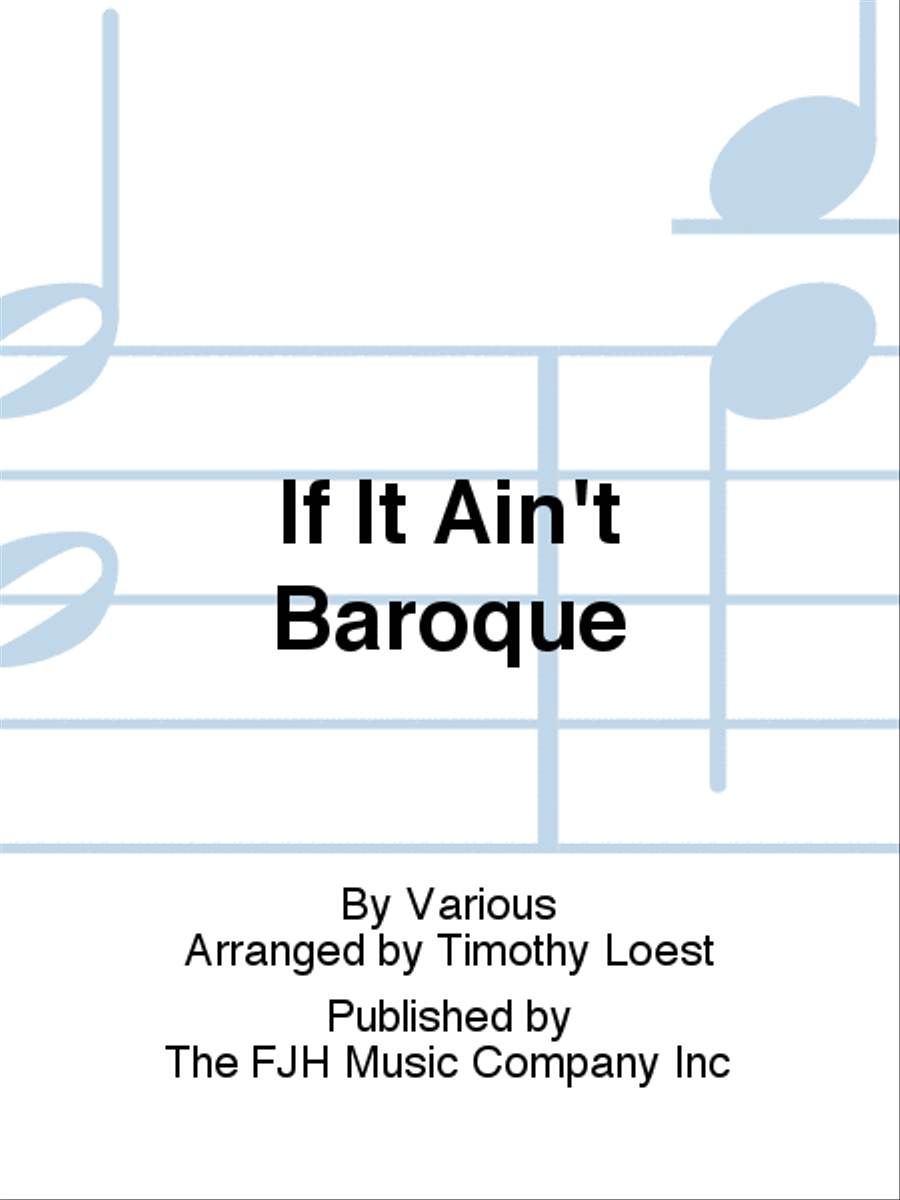 If It Ain't Baroque Orchestra scores gallery preview page 1