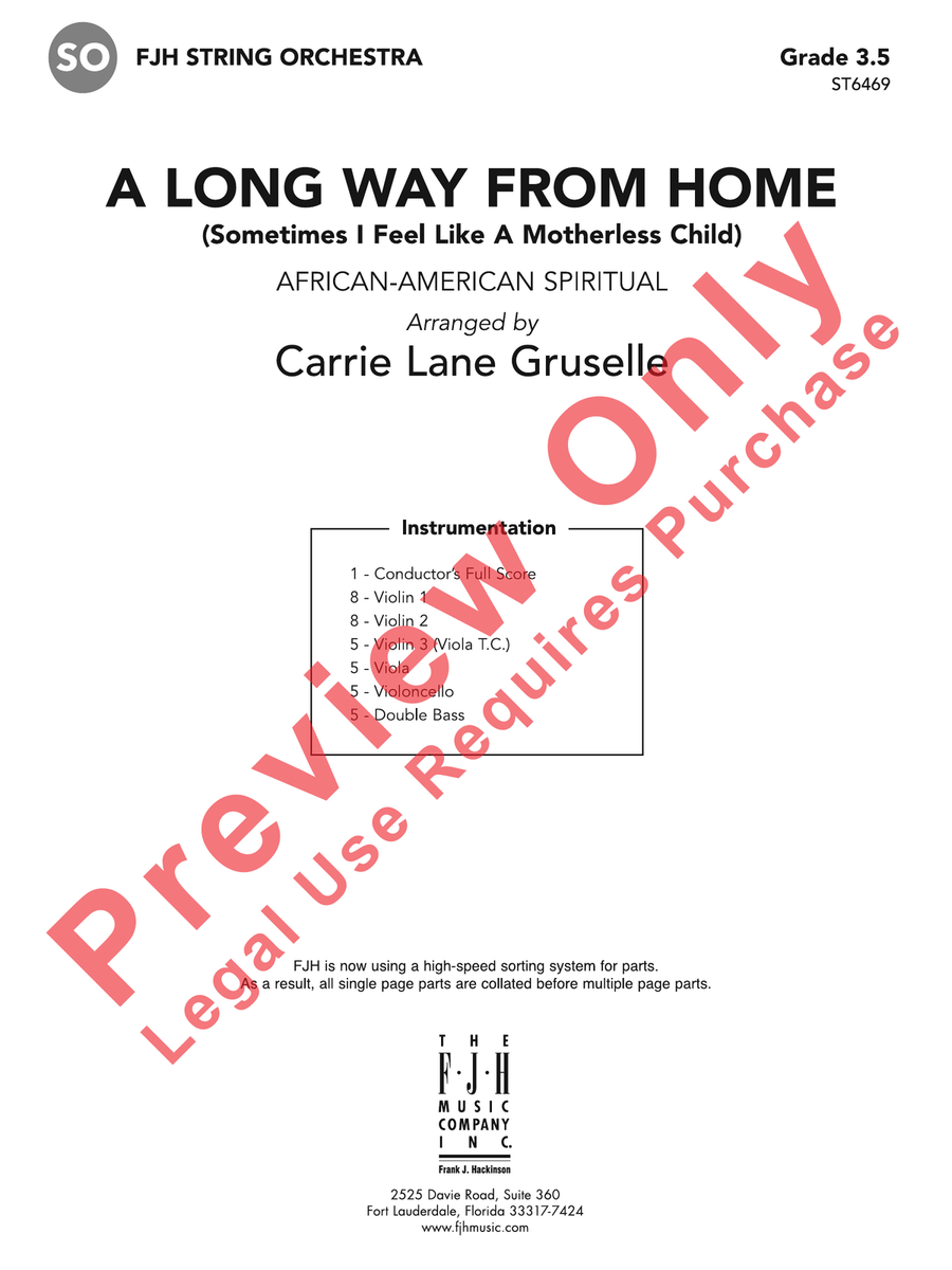 A Long Way from Home A Long Way from Home String Orchestra scores gallery preview page 2