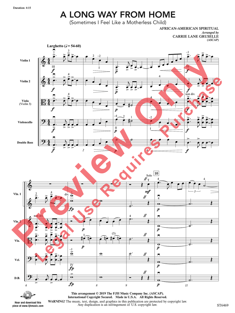 A Long Way from Home A Long Way from Home String Orchestra scores gallery preview page 4