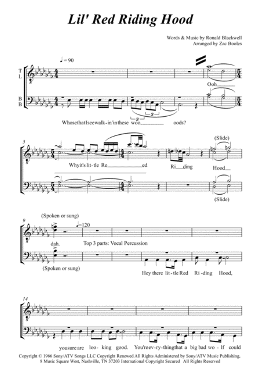 Lil' Red Riding Hood Choir scores gallery preview page 1