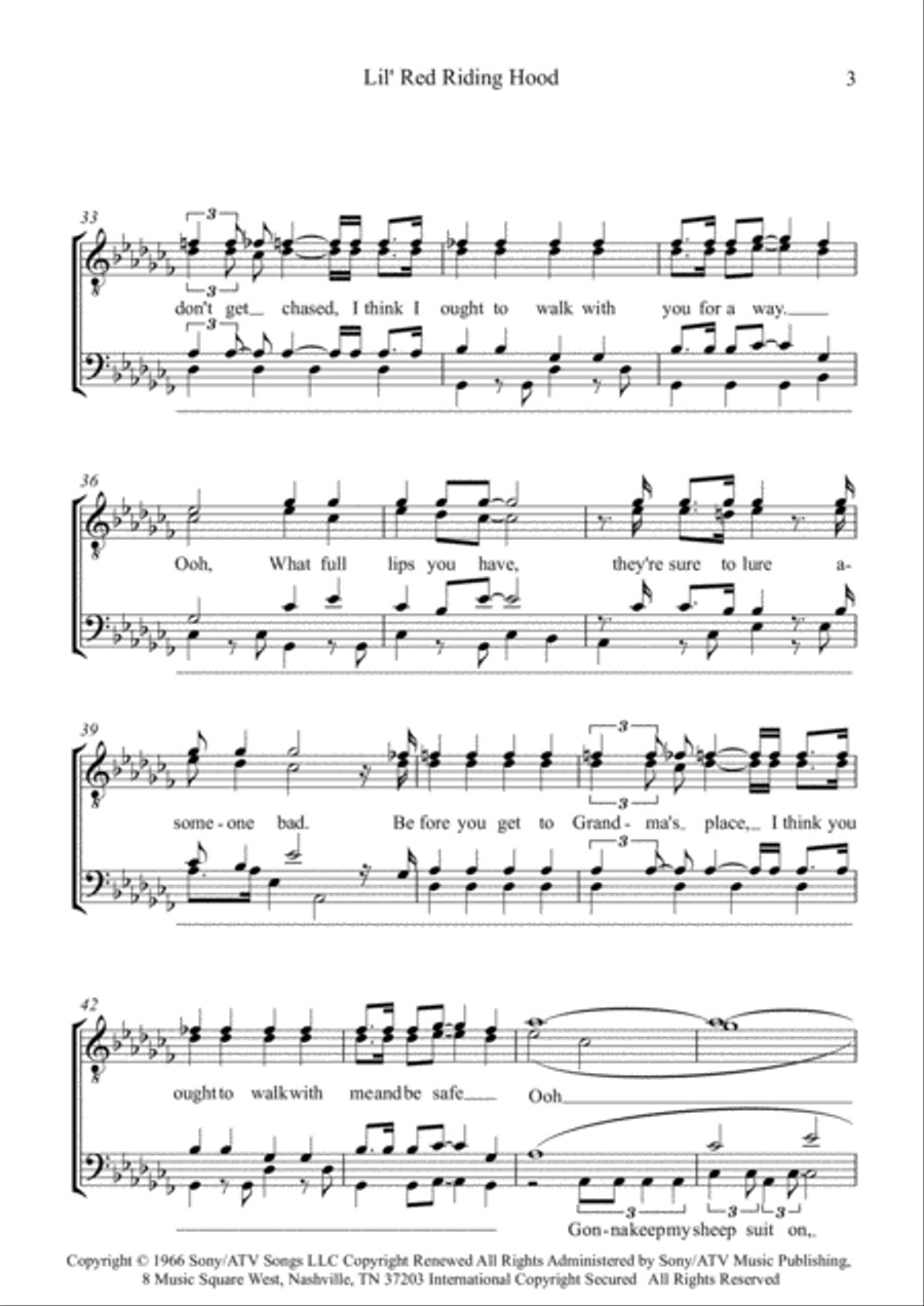 Lil' Red Riding Hood Choir scores gallery preview page 3