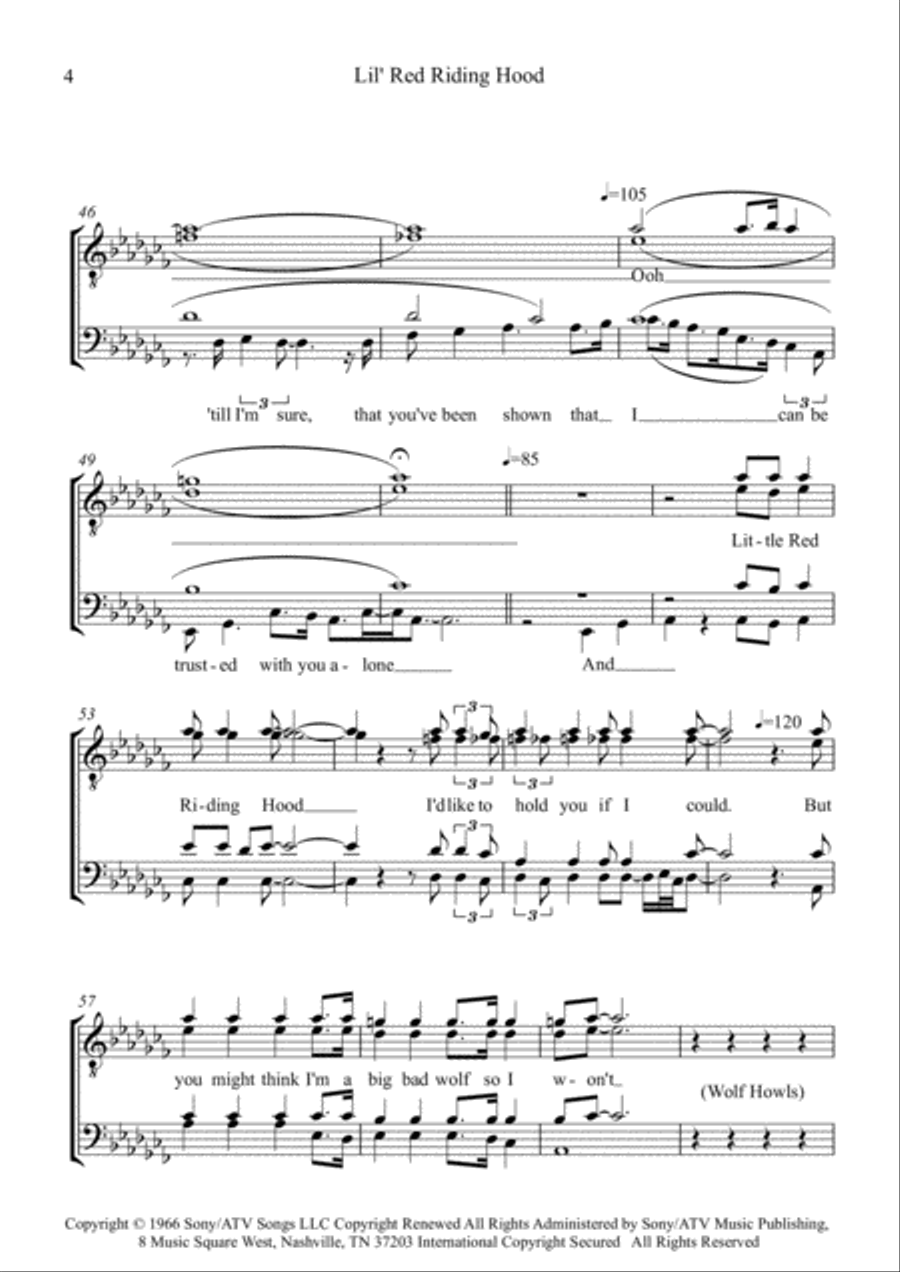 Lil' Red Riding Hood Choir scores gallery preview page 4