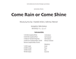 Come Rain Or Come Shine