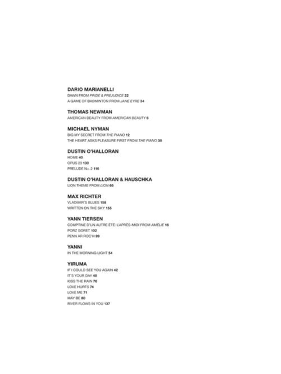 Contemporary Piano Masters Easy Piano scores gallery preview page 4